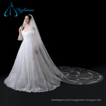Bridal Long Cathedral Lace Appliques Soft Tulle Wedding Veil